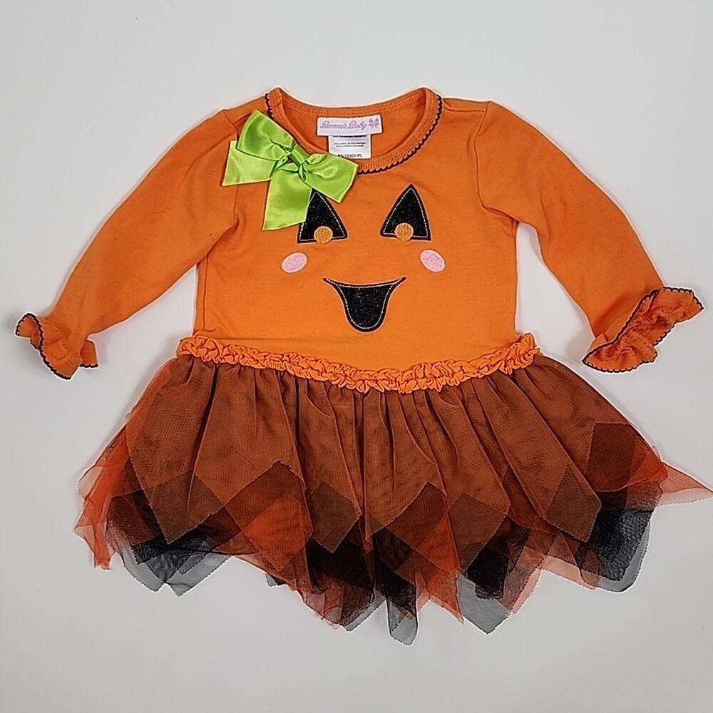 12M Bonnie Baby Pumpkin Tulle Dress